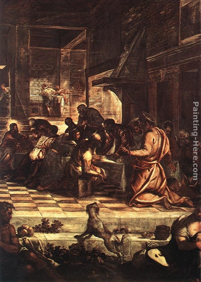Jacopo Robusti Tintoretto The Last Supper [detail 1]